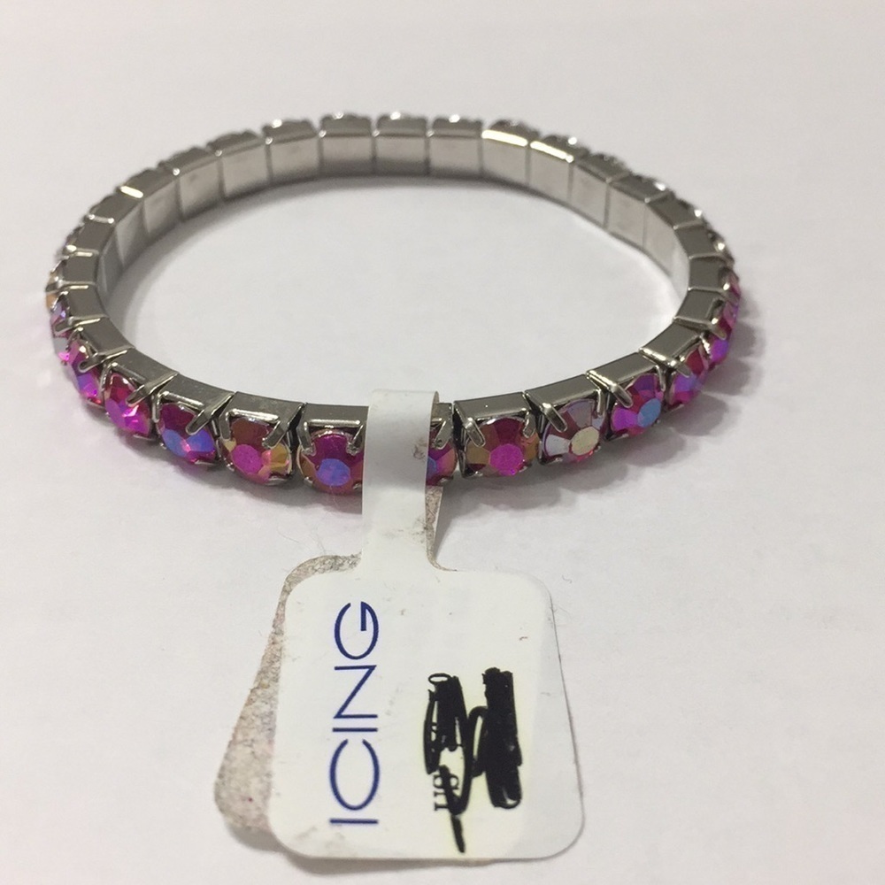 Icing Pink Diamond Stretch Bracelet